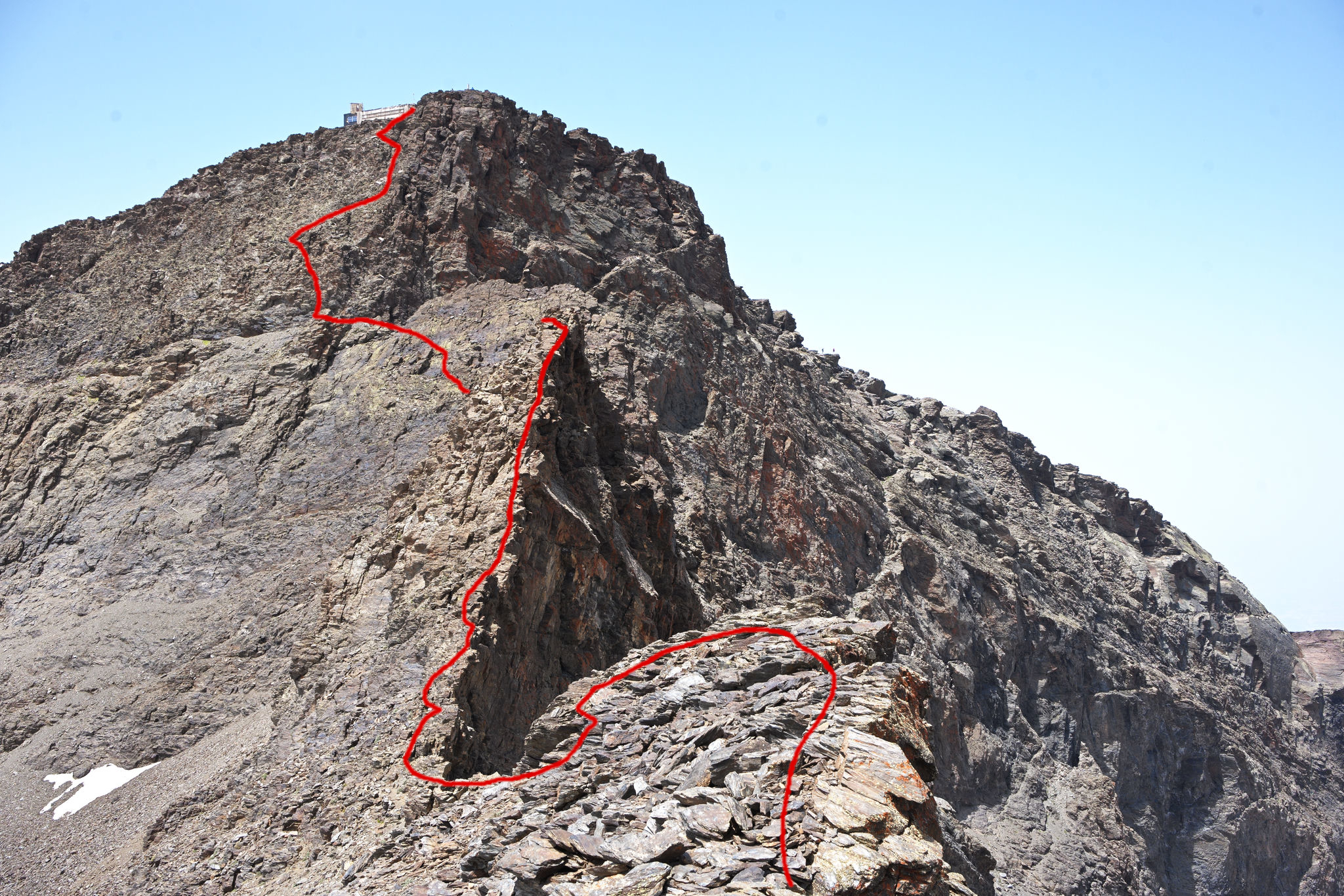 Route over Campanitas ridge