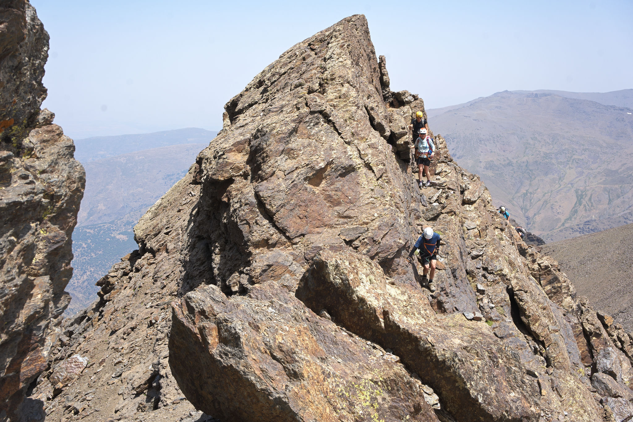 Ascending the initial wall of Fidel Fierro