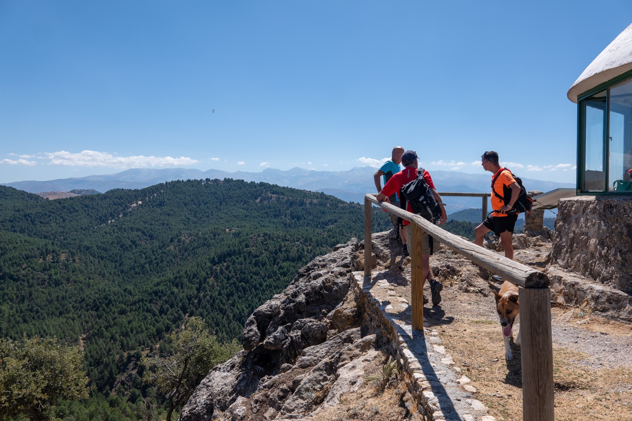 At the fire lookout post of top of Cerro del Corza in Spains Sierra de Huetor range