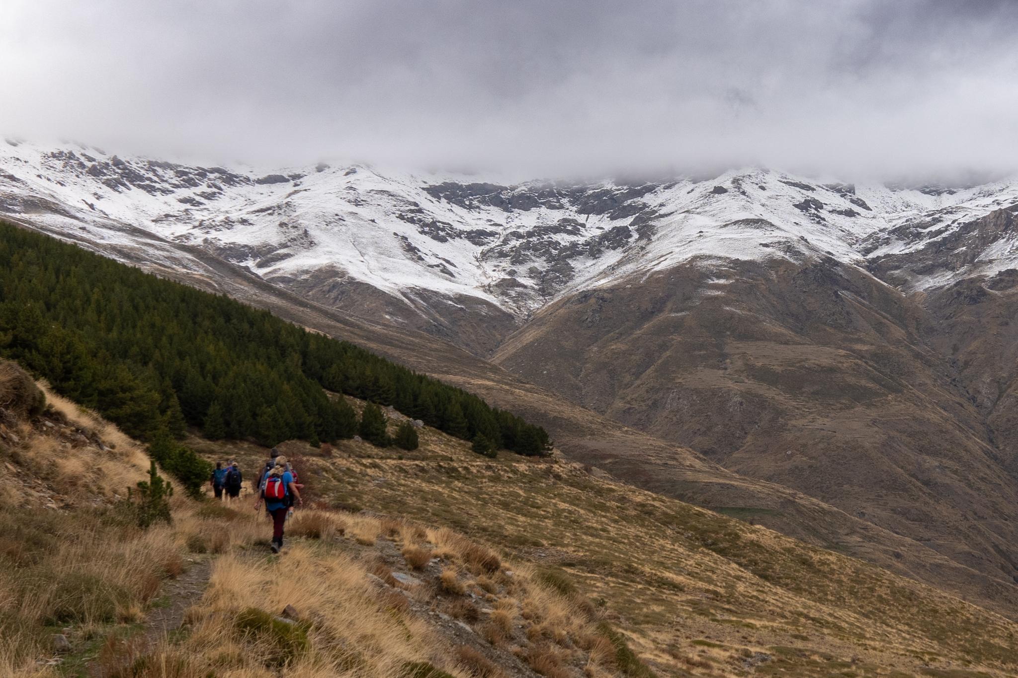 The head of the Toril Valley is a magnificent and dramatic place. A wall of mountain rises above with snow covered flanks
