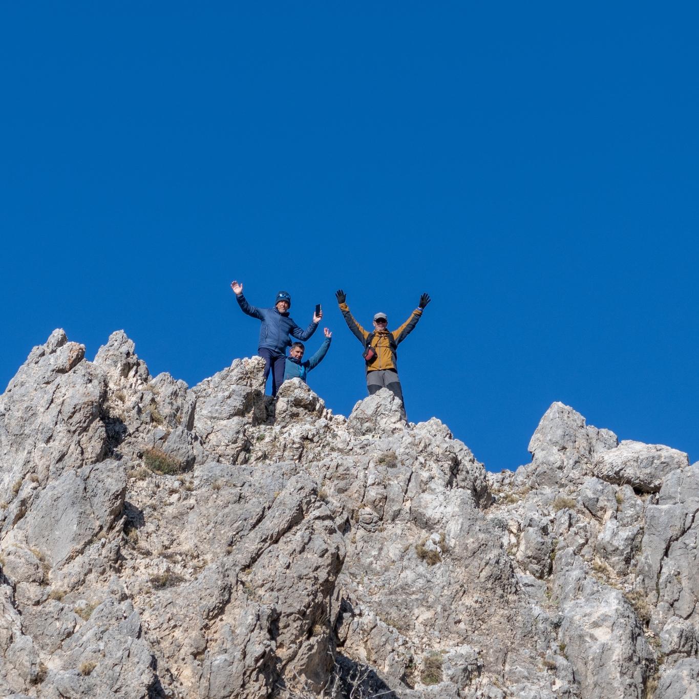 Three of us on the summit of Corazon de la Sandia