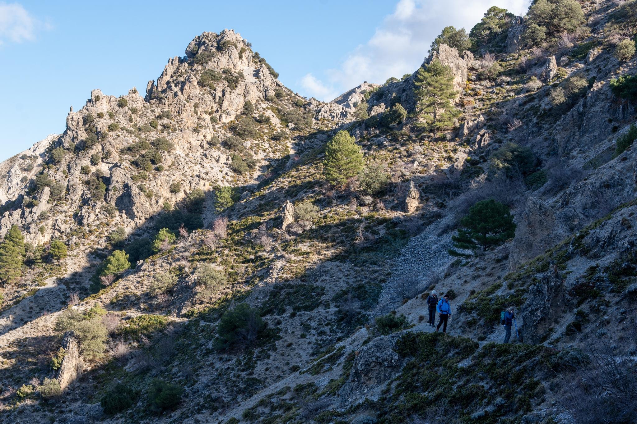 The traverse path between Corazon de la Sandia and Picacho Alto