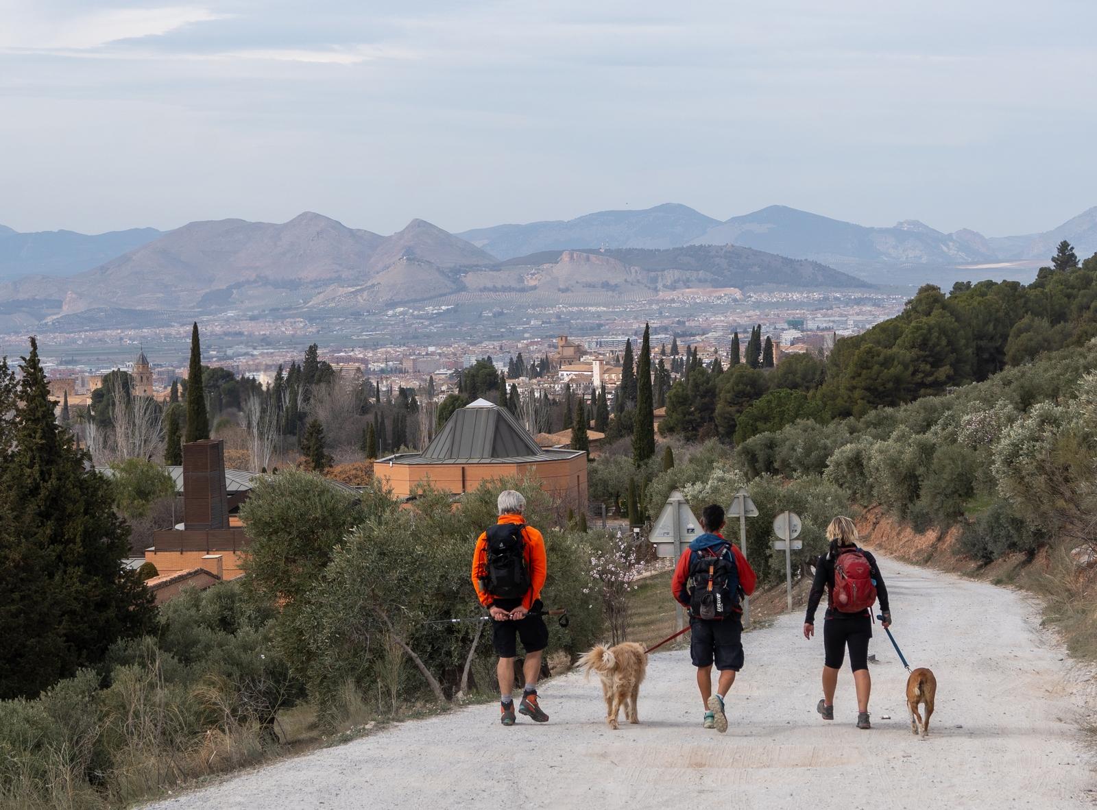 Entering the grounds of the Alhambra Palace, Granada.