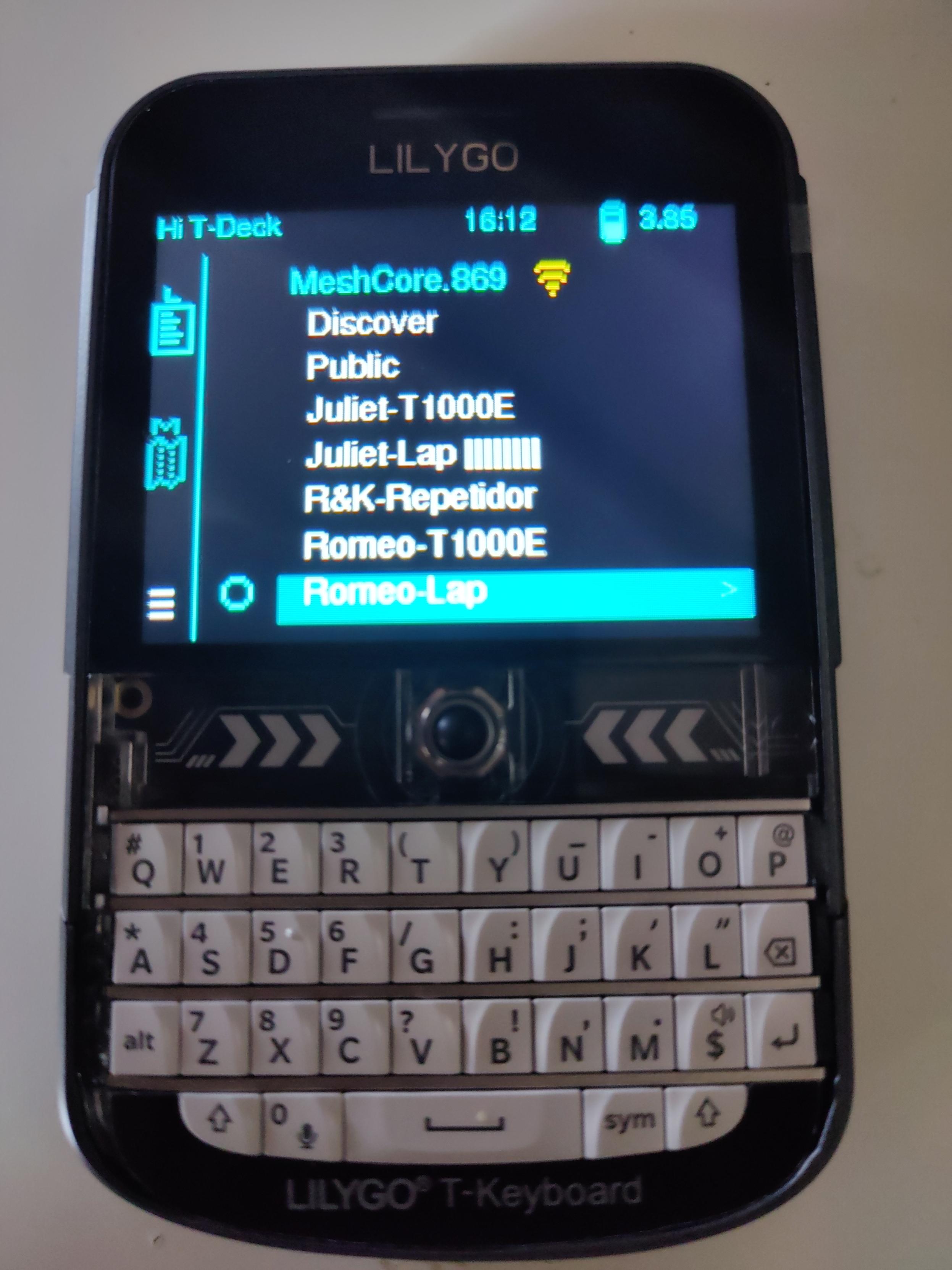 An image of a Lilygo T-Deck plus Lora radio