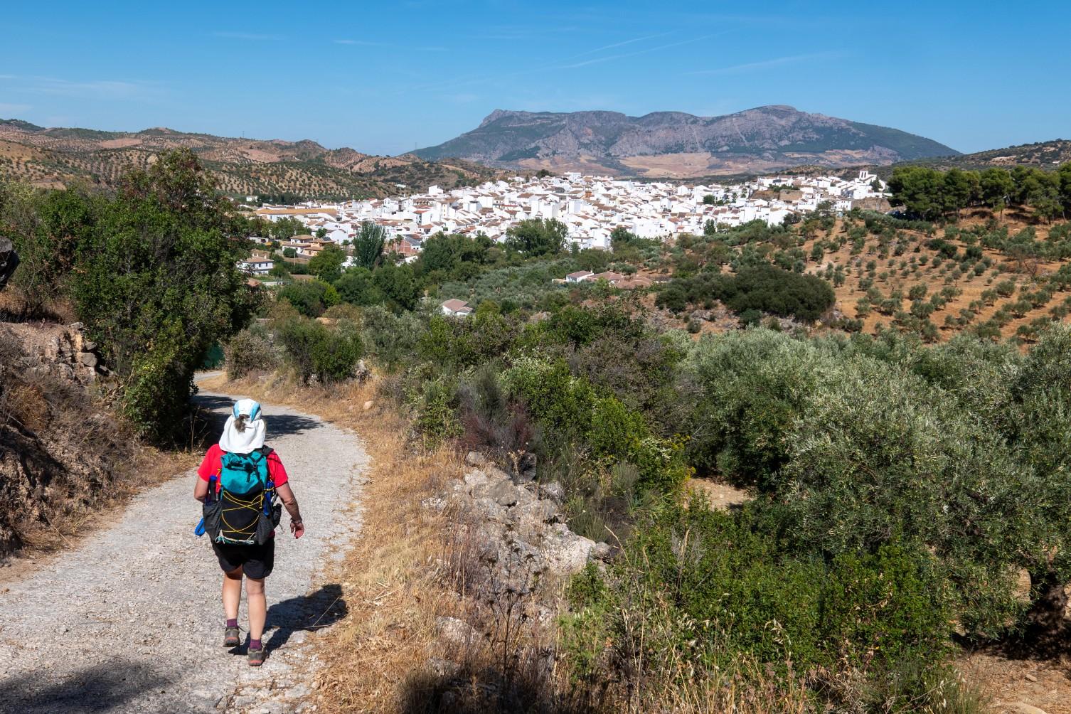 Descending back to El Burgo at the end of the day